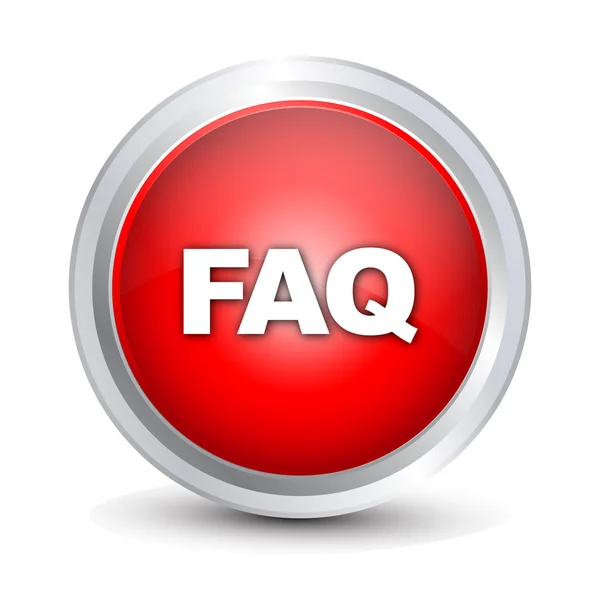 "FAQ "γυαλιστερό εικονίδιο — Διανυσματικό Αρχείο