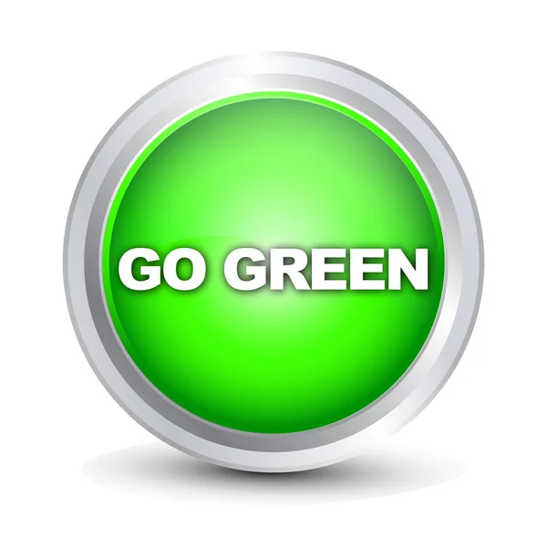 Vá botão verde — Vetor de Stock