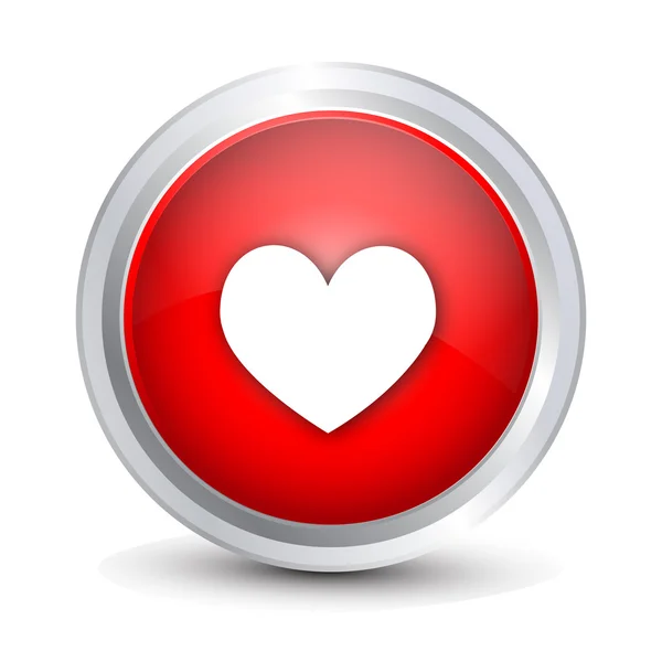 Κουμπί "Aqua καρδιά" — Διανυσματικό Αρχείο