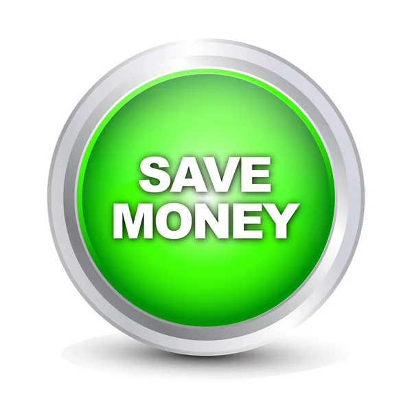 Économisez de l'argent icône brillante — Image vectorielle
