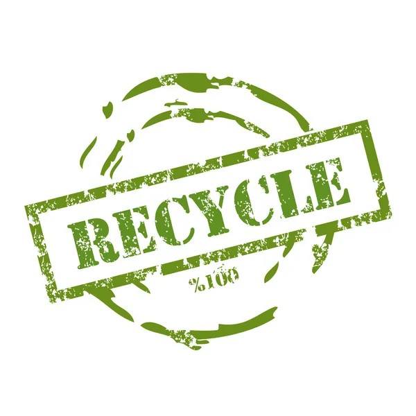Recycling-Stempel.% 100 — Stockvektor