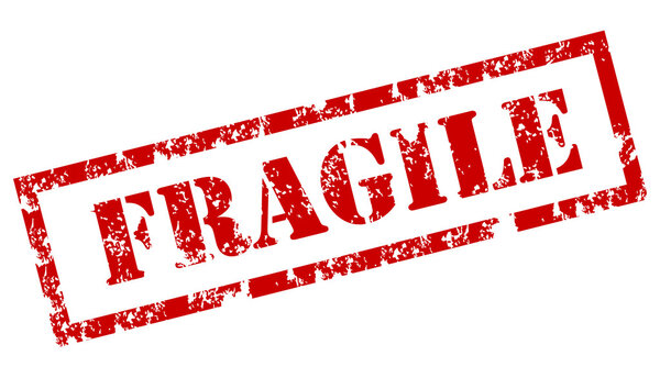 Grunge office stamp with the word fragile