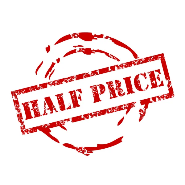 Sello de goma a mitad de precio _ 2 — Vector de stock