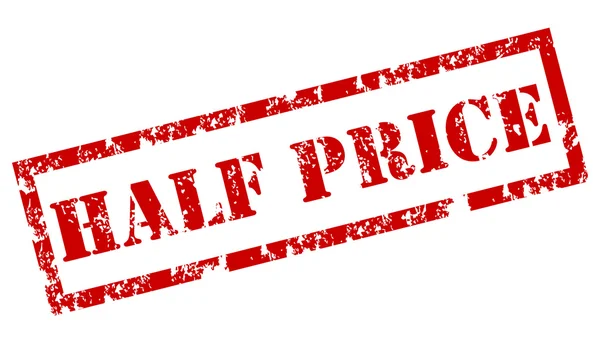 "Half Price" Rubber Stamp — Stock Vector