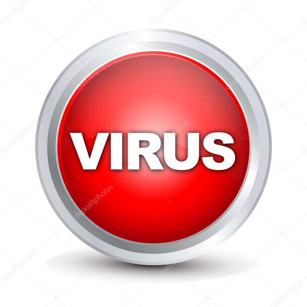 Security button.virus.