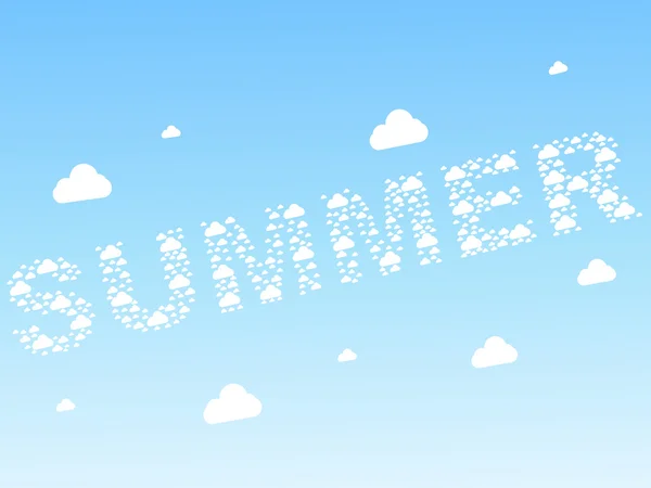 Nuvens sem costura fundo de verão — Vetor de Stock
