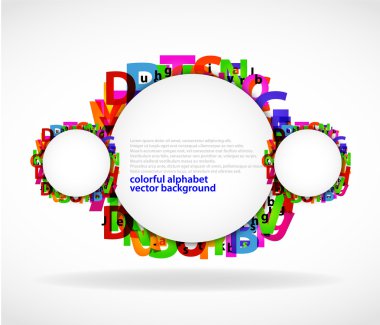 Abstract background with letters-Alphabet clipart