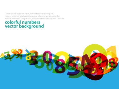 Numbers background clipart