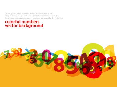 Numbers vector background clipart