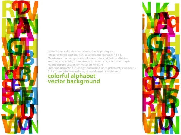 Alfabetletters vector achtergrond — Stockvector