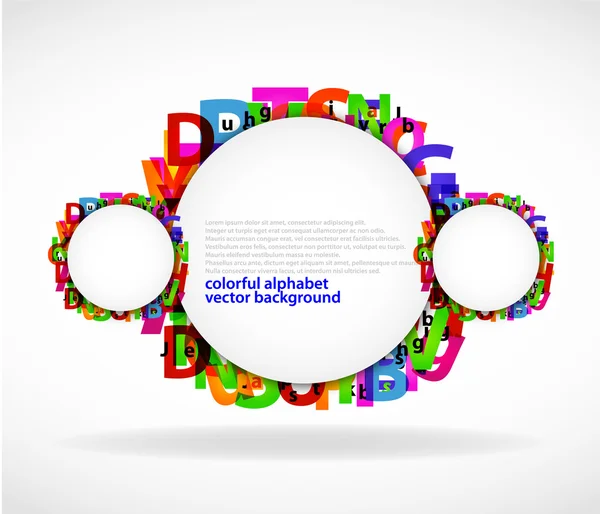 Fond abstrait avec lettres Alphabet — Image vectorielle