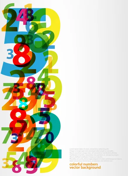 Абстрактные числа букв — стоковый вектор