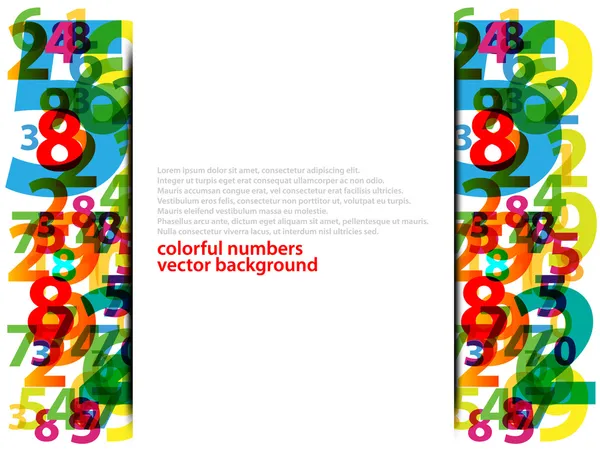 Absztrakt background színes számok — Stock Vector