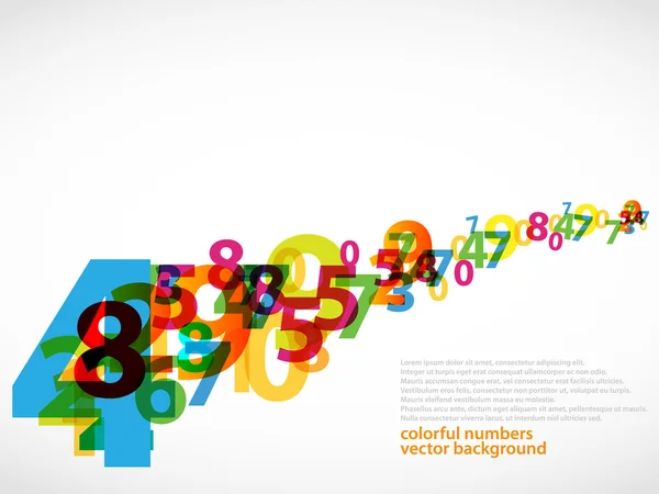 Colorful numbers_abstract background. — Stock Vector