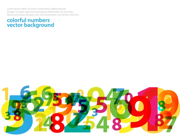 Abstract numbers — Stock Vector