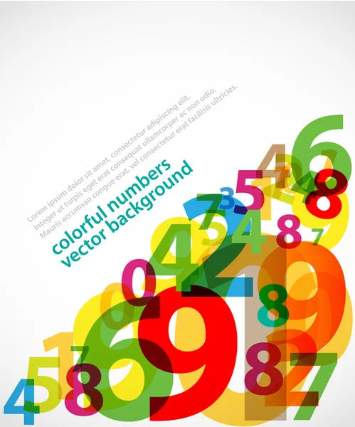 Sayılar soyut poster — Stok Vektör