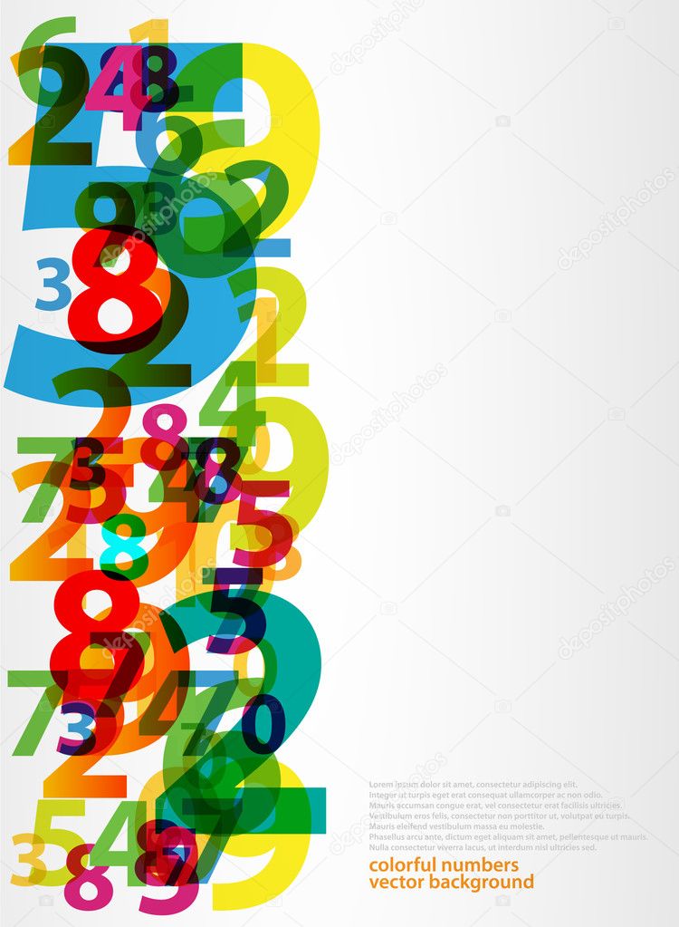 Abstract letters numbers