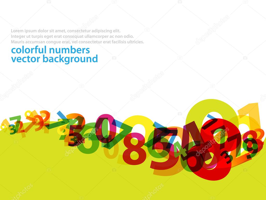 Abstract numbers business background