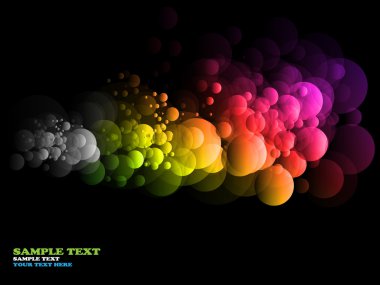 Rainbow circles - abstract vector background clipart