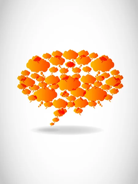 Abstract orange speech bubble — Stock Vector