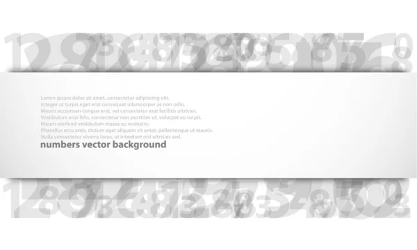 Absztrakt számok banner — Stock Vector