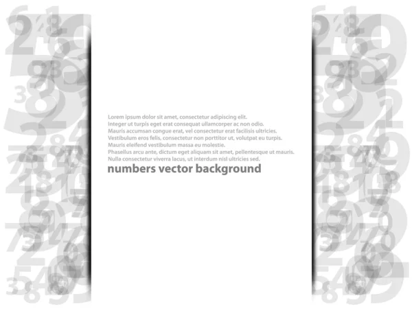 Numbers with abstract background — Stock Vector