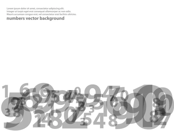 Abstract numbers on isolated background_2 — Stock Vector