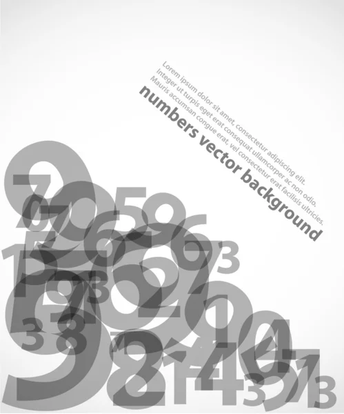 Abstrakte Zahlen Hintergrund — Stockvektor