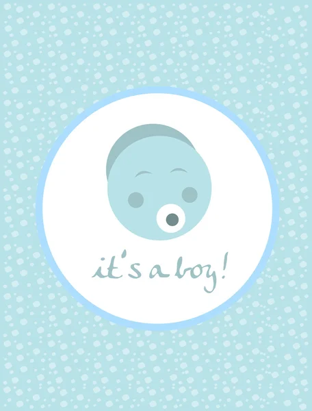 Baby arrival announcement card - boy 2 — Stock Vector