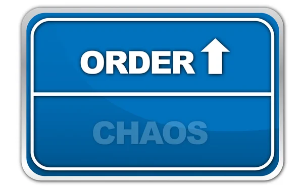 "Наказ проти хаосу "знак — стоковий вектор