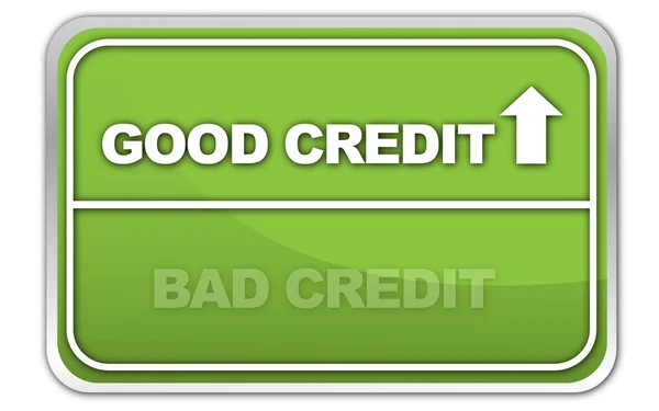 Crédito bueno vs malo — Vector de stock