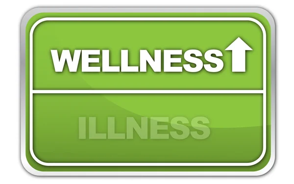 "Wellness kontra choroba "Signpost — Wektor stockowy