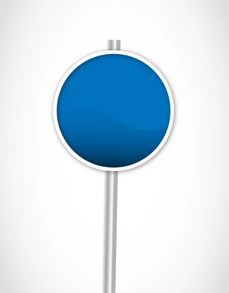 Blaues Blanko-Schild — Stockvektor