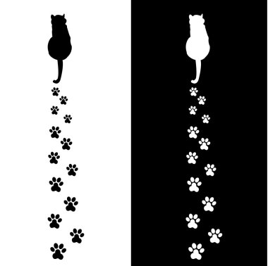 Cat&paws clipart