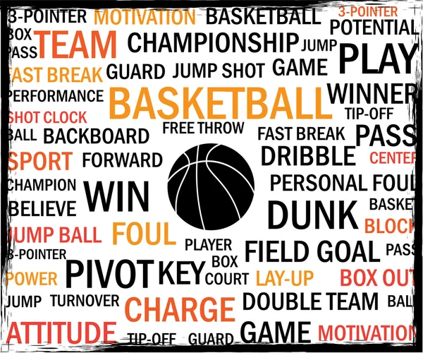 Étiquettes basket-ball — Image vectorielle