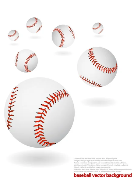 Beyzbol topları — Stok Vektör