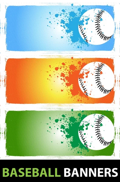 Banderas de béisbol — Vector de stock