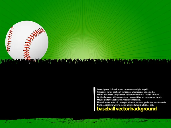Fondo pelota de béisbol — Vector de stock