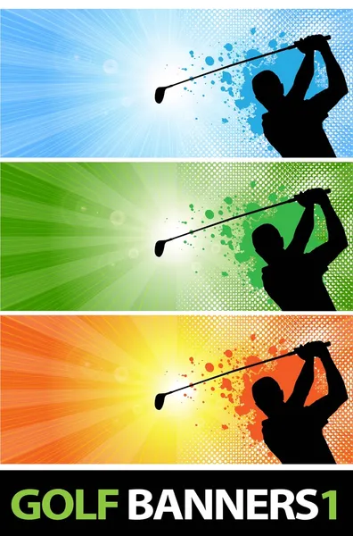 Golf banners_1 — Stock Vector