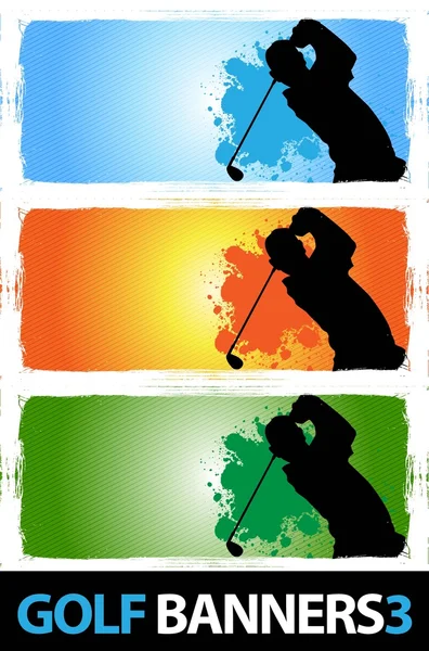 Golf banners_3 — Stok Vektör