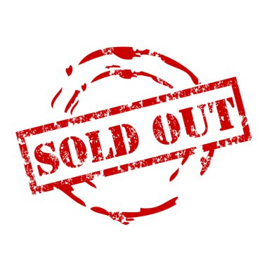 Sold out rubber stamp clipart