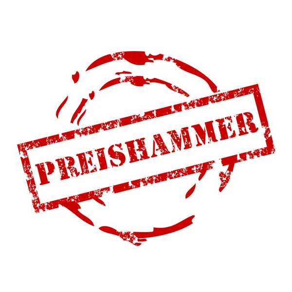 Preishammer καουτσούκ σφραγίδα — Διανυσματικό Αρχείο