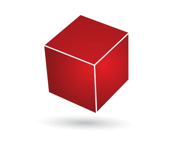 Red cube — Stock Vector