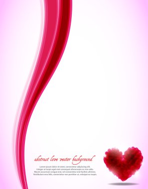 Valentine background with heart icon clipart