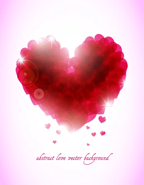 Fondo de San Valentín abstracto con corazones — Vector de stock