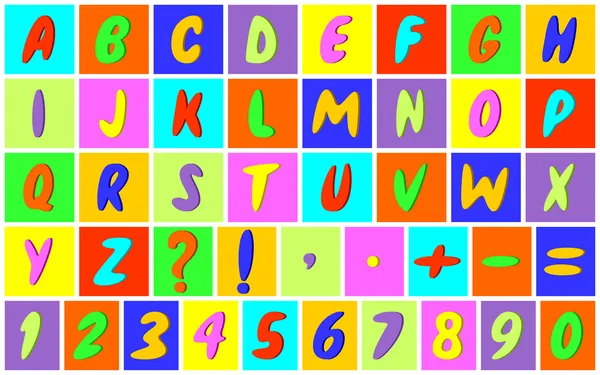 Mångfärgade alfabetet. — Stock vektor