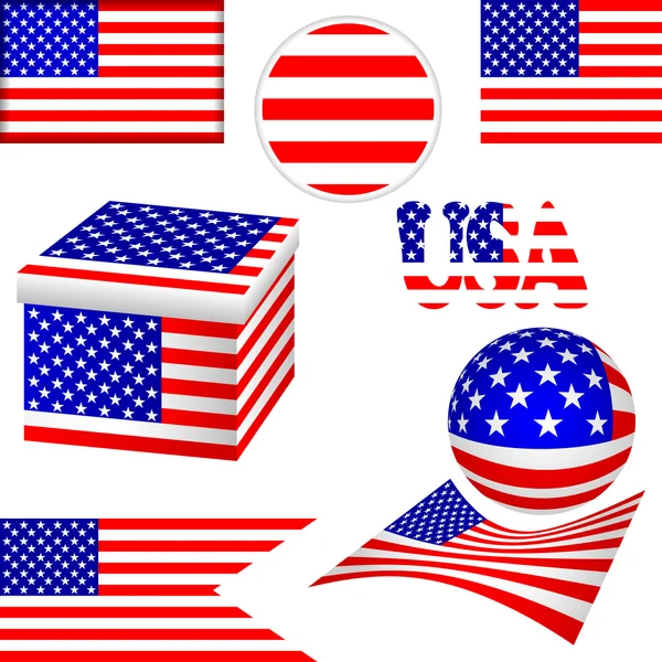 Flagga Usa. — Stock vektor