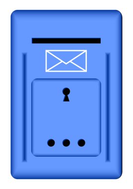 Blue Mailbox. clipart
