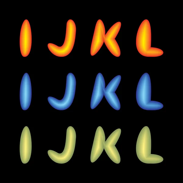Letters Ijkl. — Stockvector