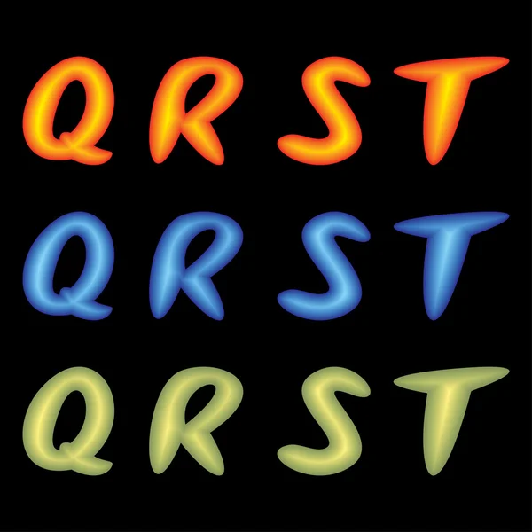 Buchstaben qrst. — Stockvektor